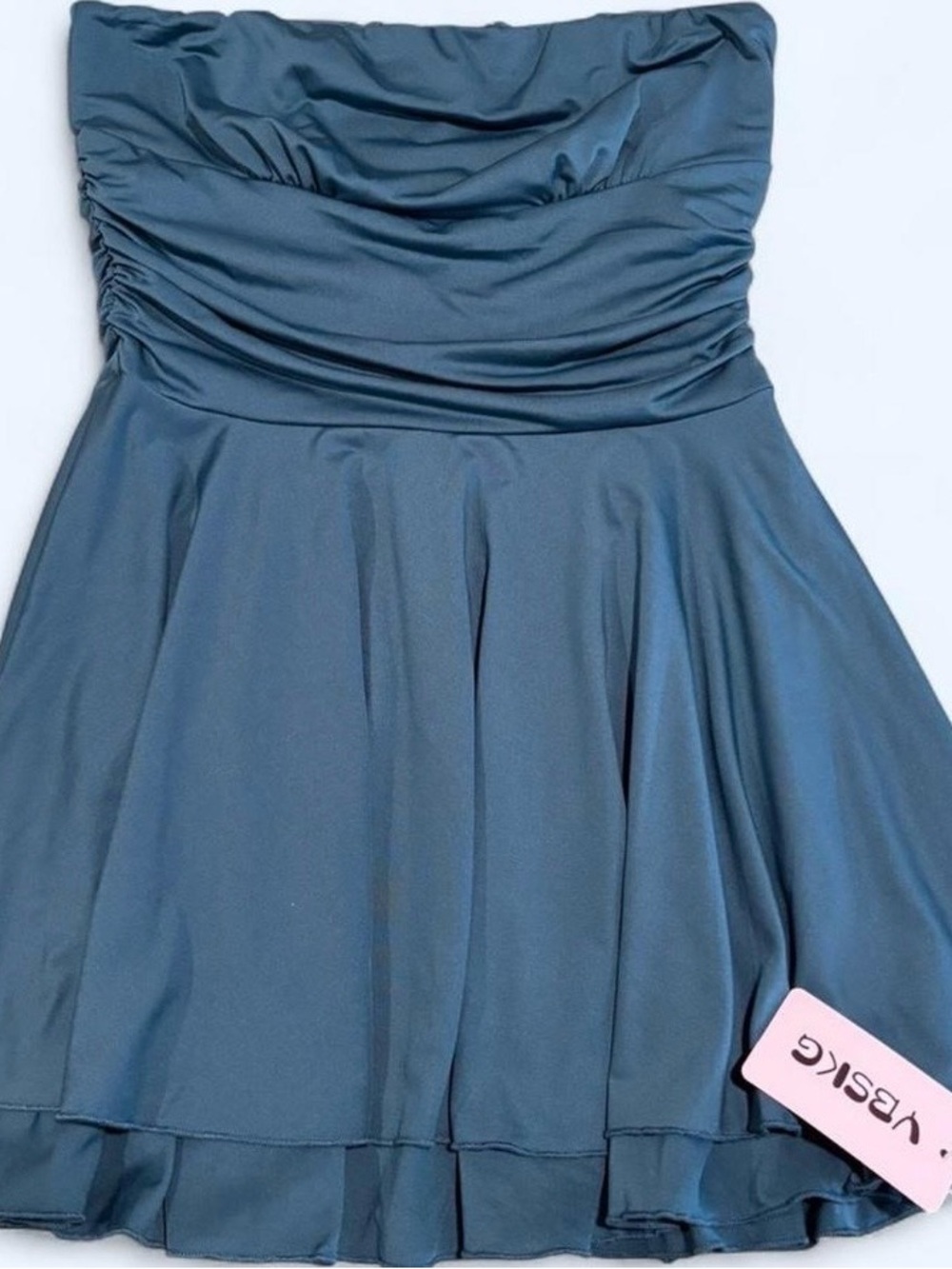 Strapless Teal Green Cocktail Dress